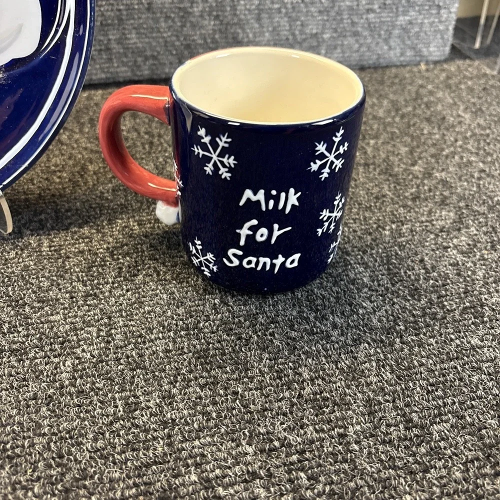 Make the Season Bright~Cookies & Mild for Santa Plate & Mug